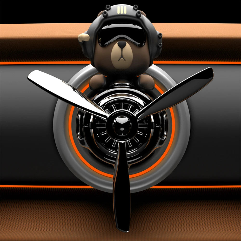 Bear Car Air Fresheners Vehicle Blower Helicopter Flavoring Diffuser Car Deodorant Air Vent Decoration Interior Car Perfume
