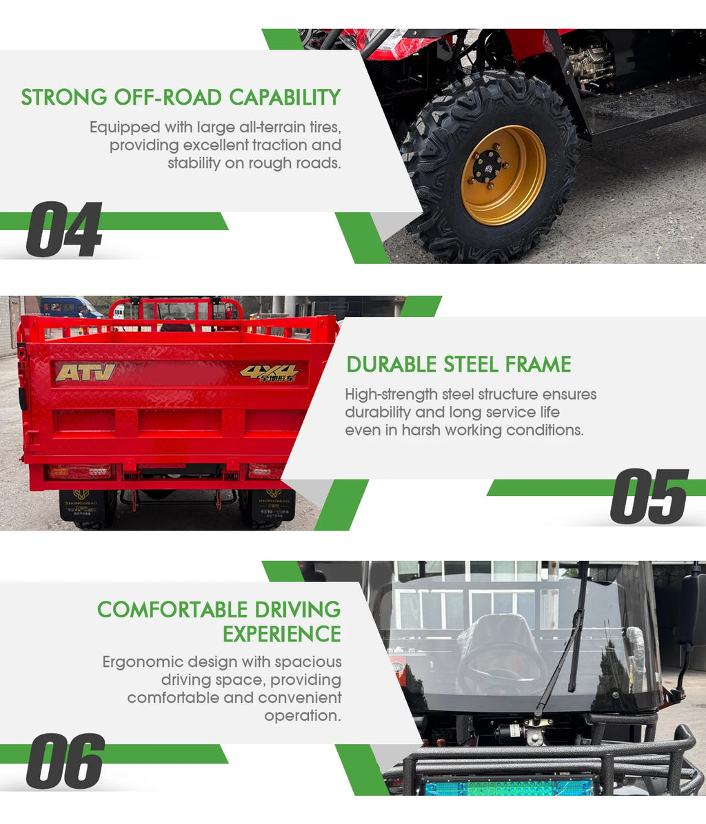 4x4 Off-Road ATV UTV Utility Vehicle 2-Seater Farm ATV UTV with Certifications