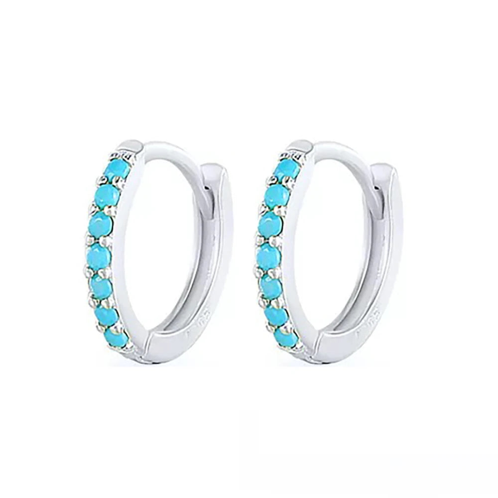 2Pcs Rainbow Little Huggies Stainless Steel Hoop Earrings Girl Tiny Rings Cartilage Small Helix Piercing Tragus Circle Men Hoops