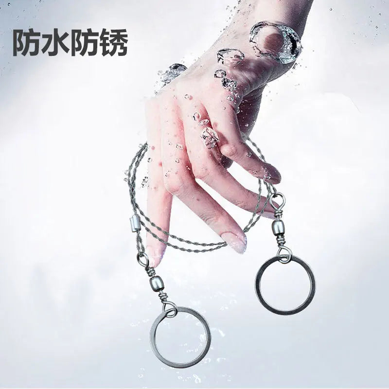 2 pieces of hand pulled steel wire, life-saving saw, outdoor life-saving saw