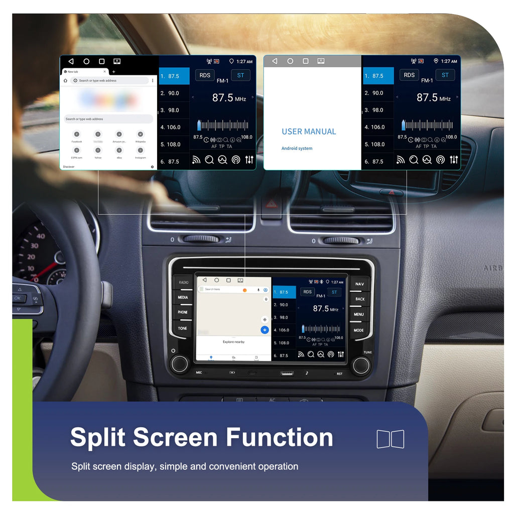 Podofo 7 "9" CarPlay Android Car Radio For Volkswagen VW Golf Passat JETTA Skoda SEAT Car Intelligent System 2din GPS Car Radio