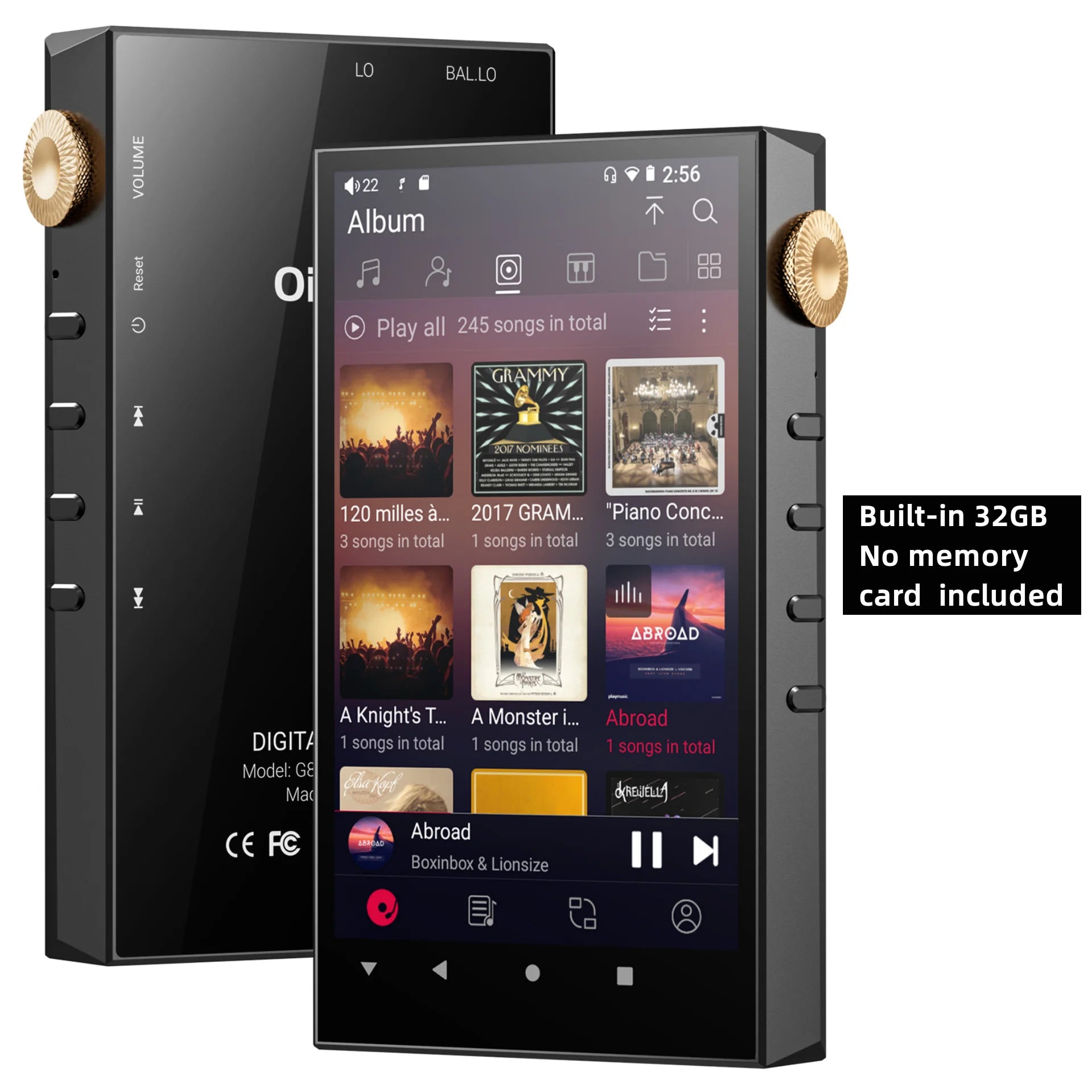 32G/160GB Hi-Res Audio Player
