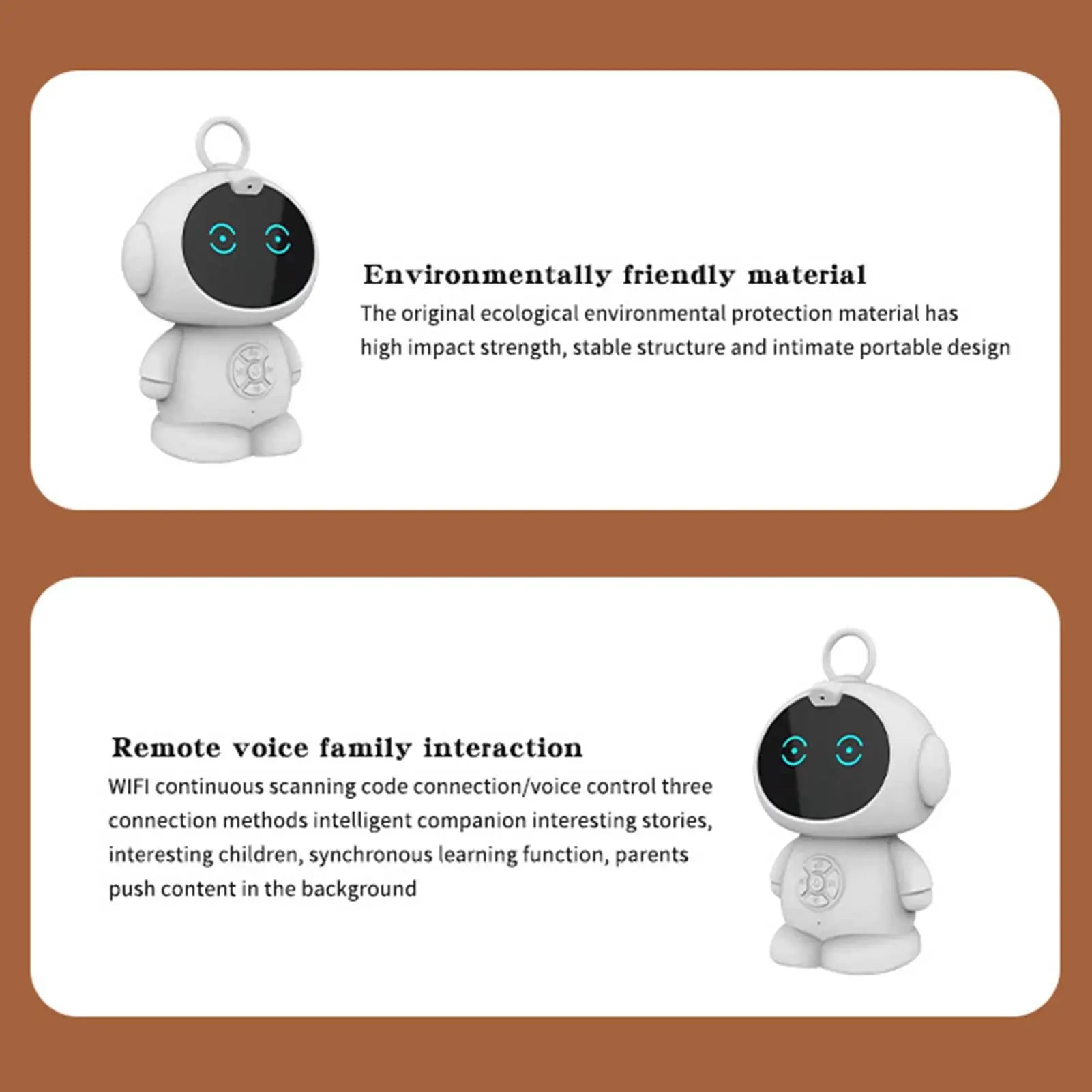 AI Intelligent Robot Ornament Enlightenment Learning Machine Voice On Demand Remote Conversation Storytelling Listening To Music