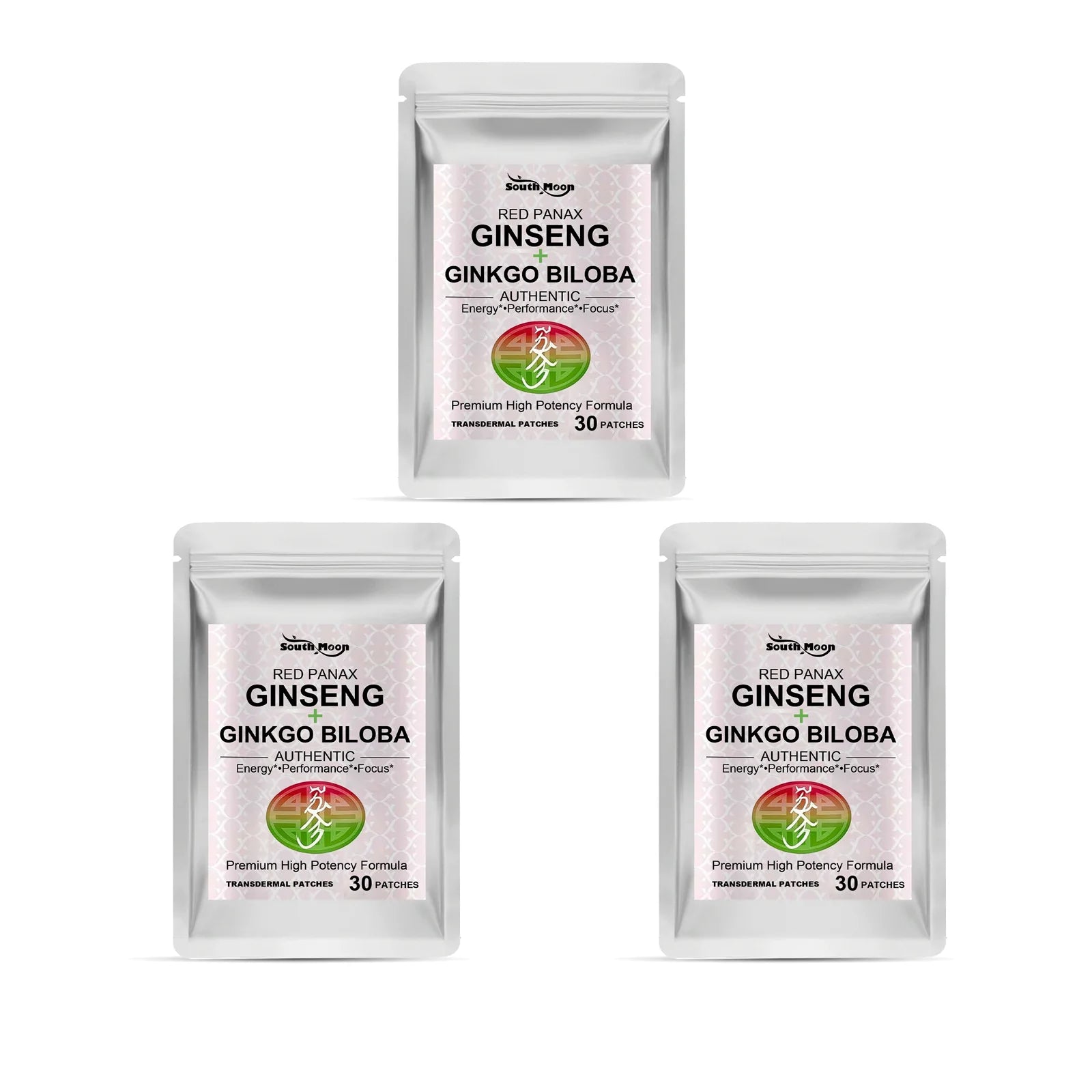 Red Panax Ginseng Transdermal Patches Energy Enhance Stress Relief Supports Physical Mental Health