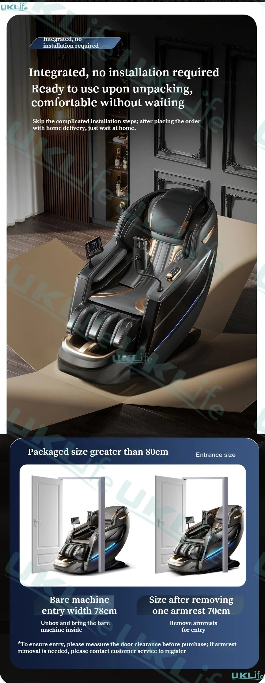 2026 MAX6D Dual-Core Jade Massage Chair with Calf Massage, 152cm Dual SL Track, AI Voice Control, Zero Gravity Mode