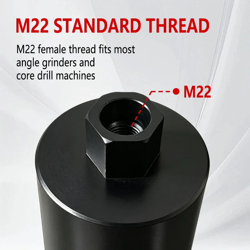 LAANCI laser weld Diamond Core Drill Bit for Reinforced Concrete – Diameter 25-254mm,400mm Total Length M22 Threaded Connection