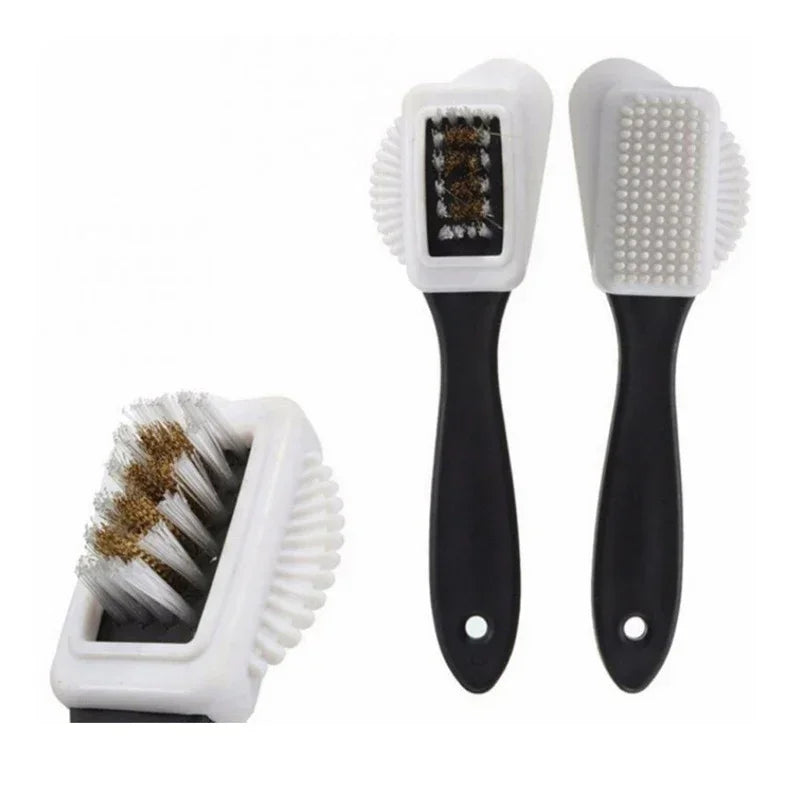 1/2PCS 3-sided S-type Cleaning Brush Suede Suede Snow Boots Cleaning Copper Wire Shoe Brush Cleaning Tool