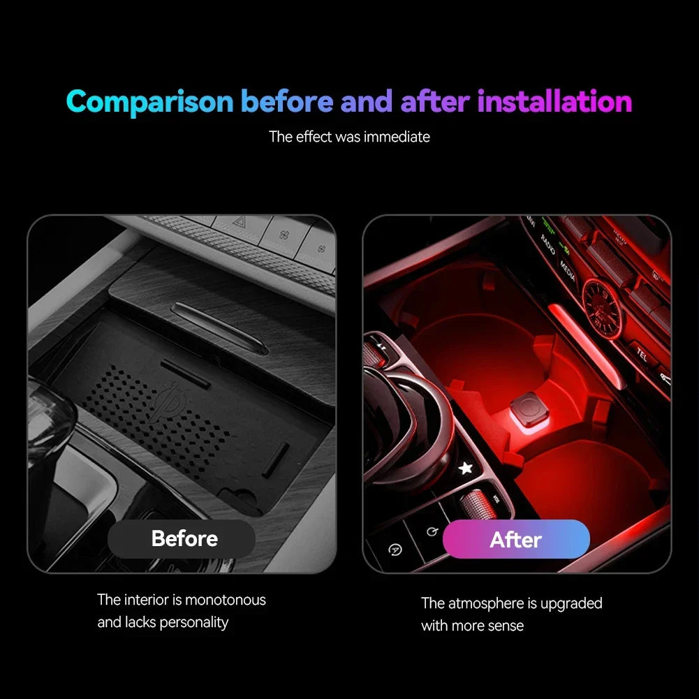 1/2PCS Mini USB Car LED Light Auto LED Interior Lighting DC 5V USB LED Atmosphere Light Laptop Keyboard Light Decoration Night