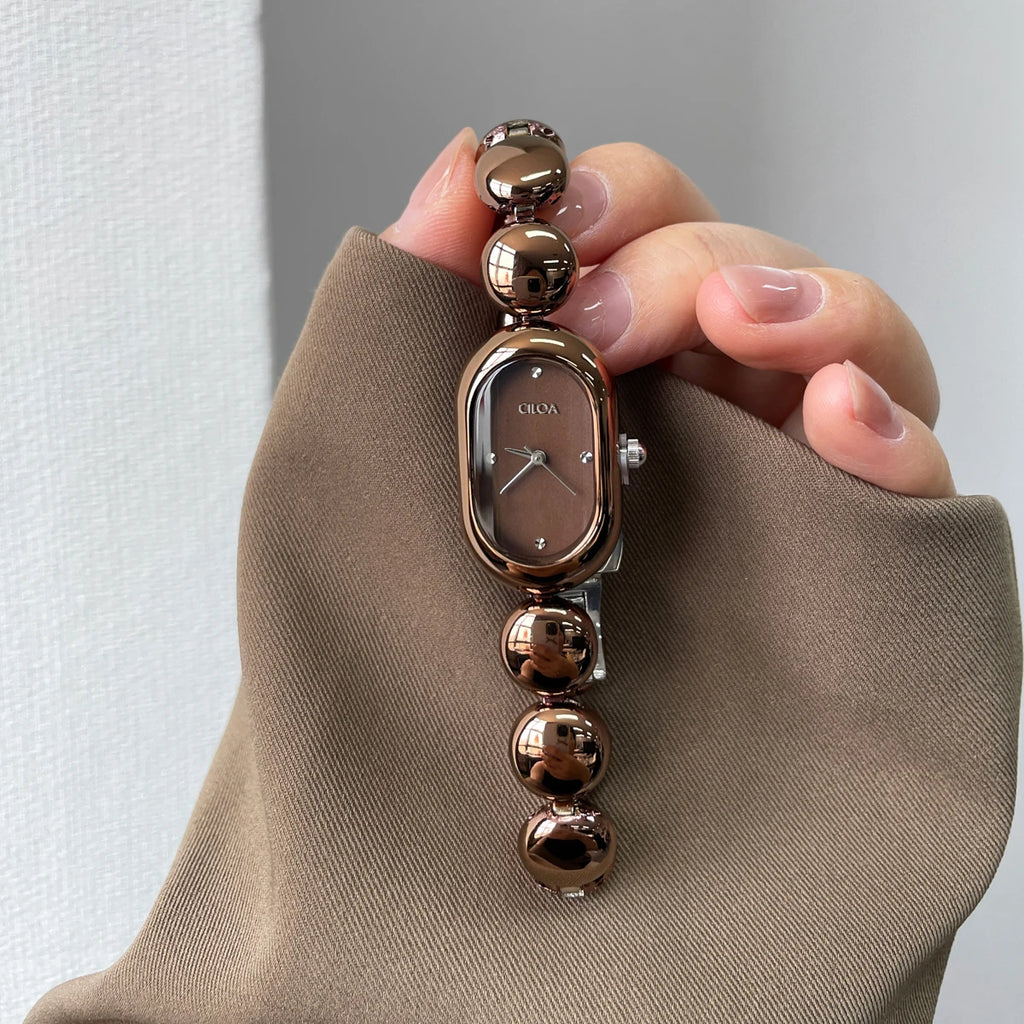 CILOA 2026 New Women's Bracelet-Style Brand Artistic Watch - High-Appearance, Waterproof Quartz, Two Logos Shipped Randomly