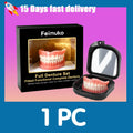 Premium Custom Upper & Lower Full Mouth Silicone Dentures, Lifelike Natural Teeth All-Day Comfort Boost Confidence & Oral Care