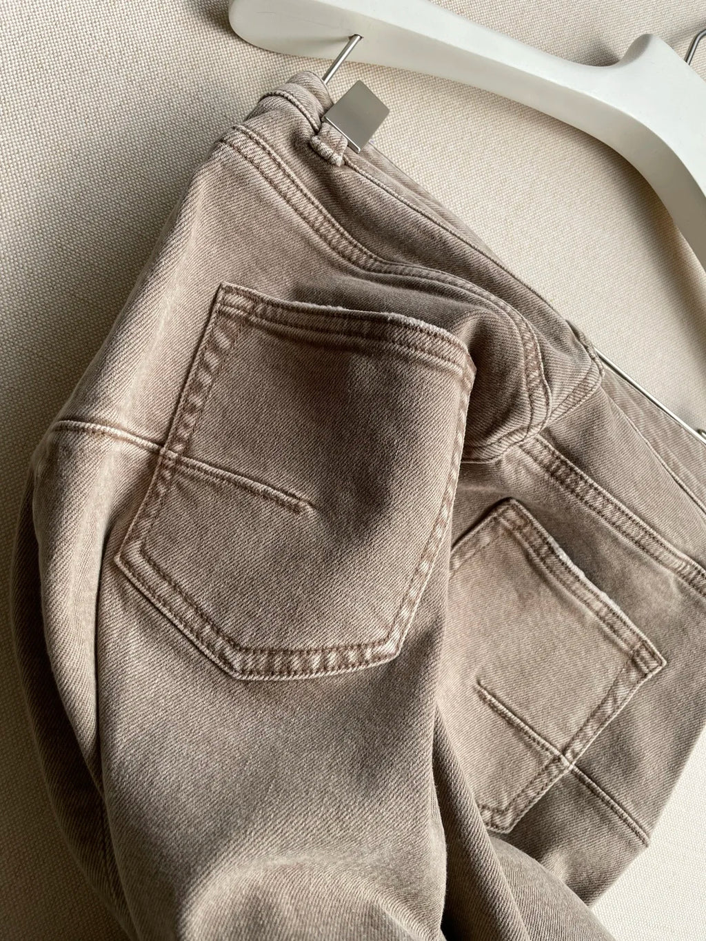 Nouveau jean rétro marron clair taille haute classique pantalon large style urbain pantalon long vêtements pour femmes à la mode