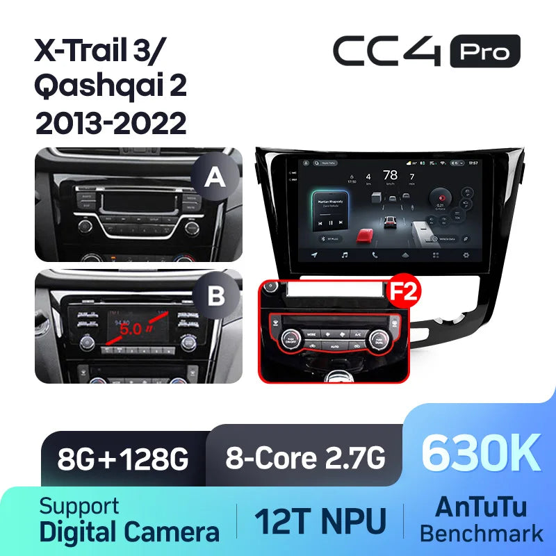 TEYES CC4 PRO For Nissan X-Trail 3 T32 2013 - 2022 Qashqai 2 J11 CarPlay Android Auto 2DIN Car play Radio Multimedia Stereo