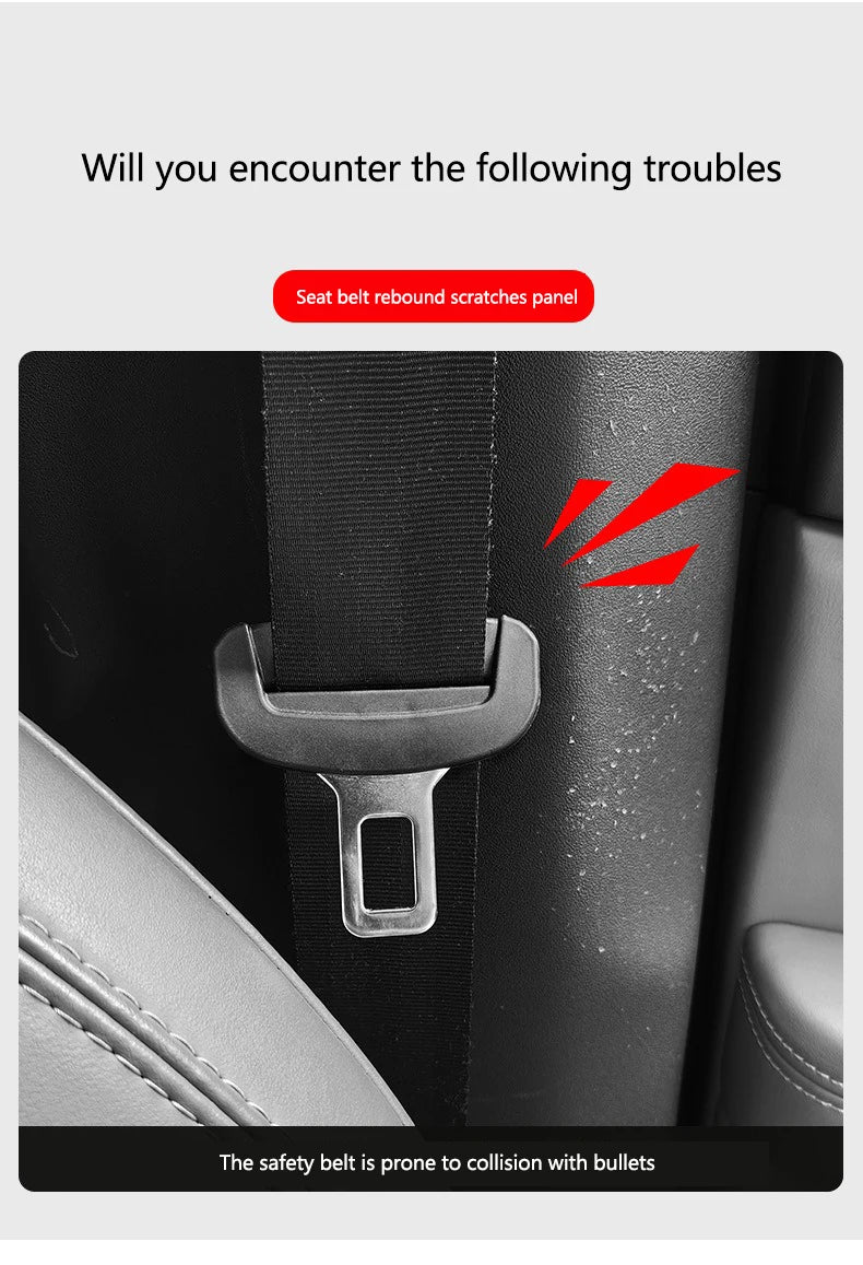 2pcs Car Seat Belt Cover Clip Anti-scratch Buckle Protective Cover For BMW X3 X5 M5 M3 E46 E90 E60 F10 E39 F30 E36 G30 E87 E70