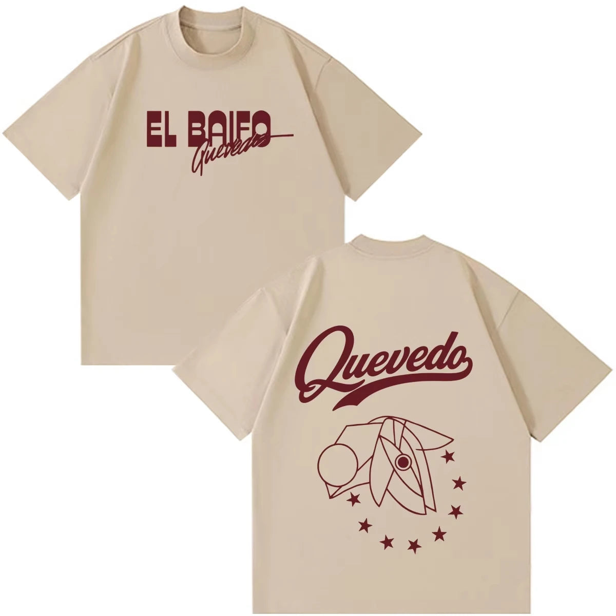 QUEVEDO EL BAIFO Album 2026 Tour Merch T-shirt Hommes Femmes Mode T-shirt Été Manches Courtes Coton Décontracté Vintage T-shirts Haut