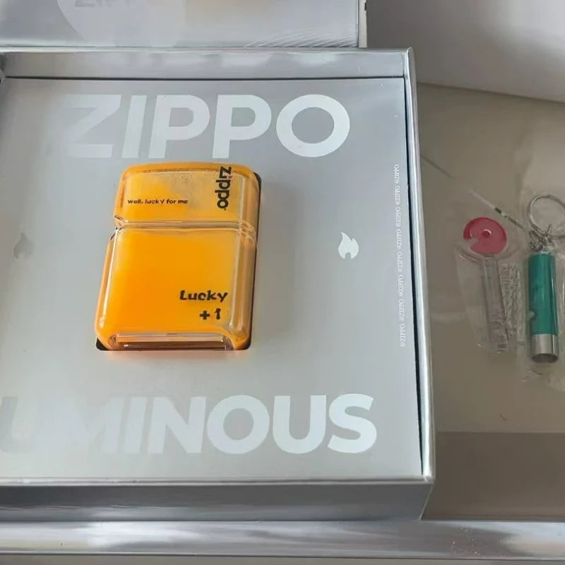 Zippo Creative Luminous Flowing Sand Oil Lighter combination, Shell Fuel Lighter unisex Windproof Collection in box