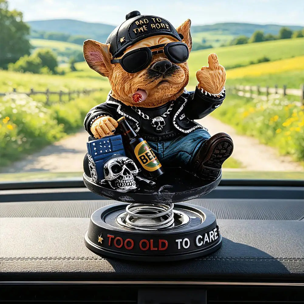 Wear-resistant Bulldog Car Ornaments Feel Comfortable Resin Material Car Dashboard Decoration Car Accessories Interior Decor