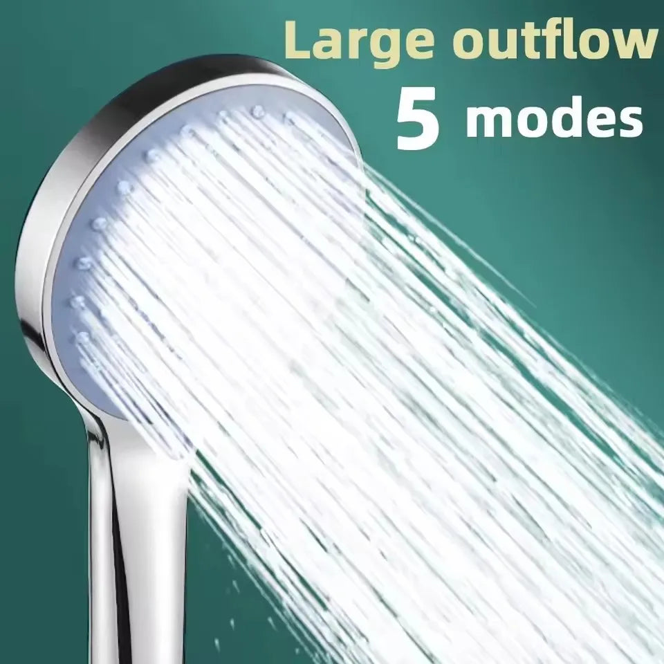 New Bathroom Pressurized Shower Package Accessories Shower Nozzle Large Water Output 5 Models Universal Adaptation Save Water