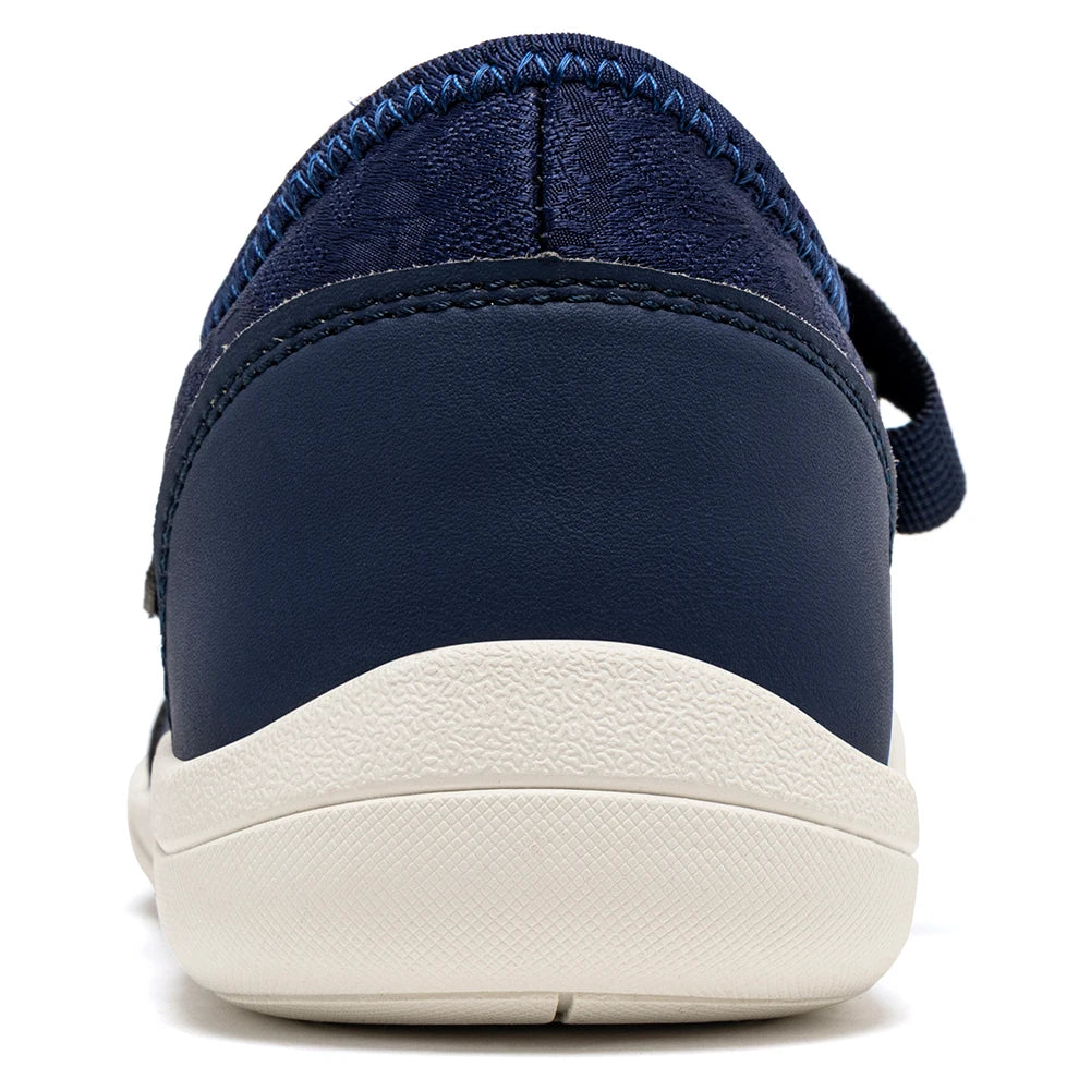 HOBIBEAR Wide Width Mary Jane Flats Women Barefoot Ballet Shoes Adjustable Hook Loop Lightweight Zero Drop Shoes