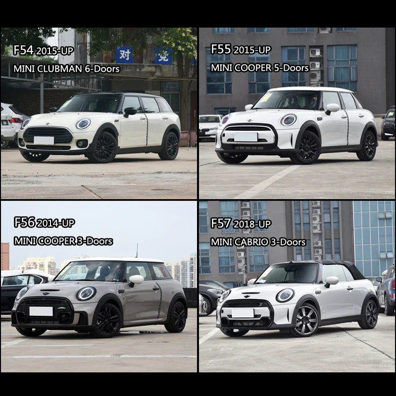 Real Carbon Fiber Car Headlight Eyebrows Cover Glossy Black Front Angry Eyelids for MINI F54 CLUBMAN F55 F57 CABRIO F56 COOPER
