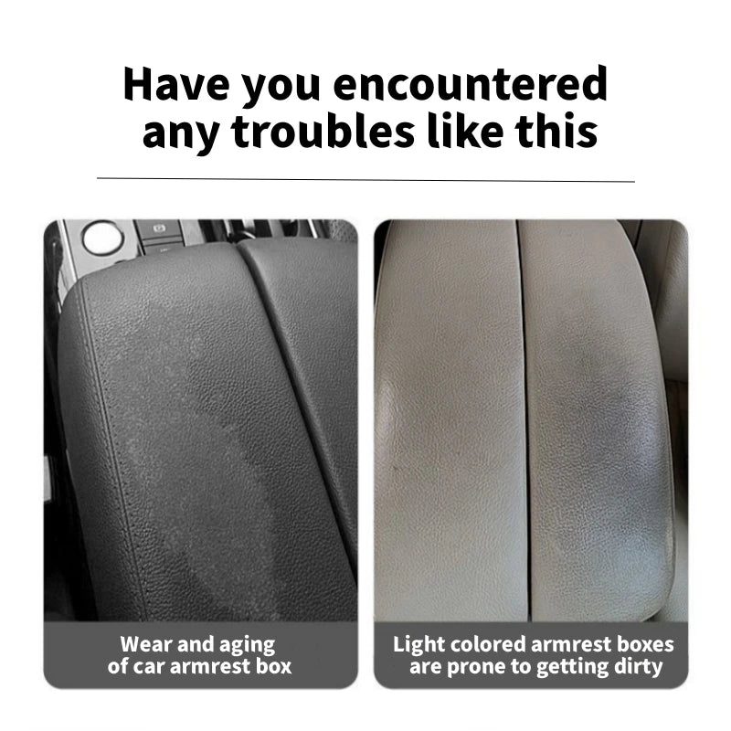 Leather Car Armrest Box Height Pad Universal Leather Armrest Cushion For Nissan  X-Trail Qashqai Micra NOTE Patrol Pulsar NISMO