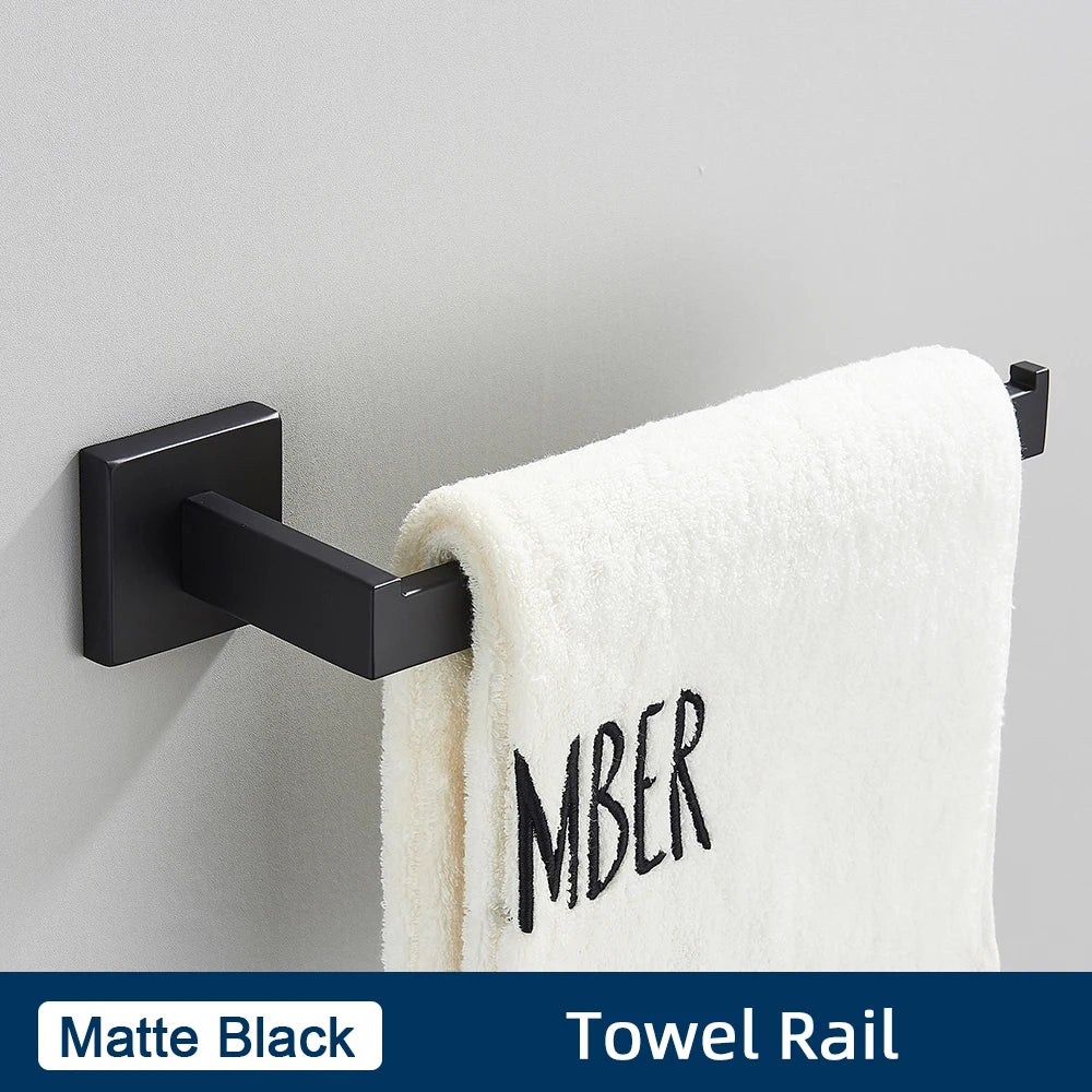 Bathroom Accessories Set Brushed Gold Toilet Wall Towel Bar Rail,Paper Holder and Hook Stainless Steel Bath Rack Hanger Hardware