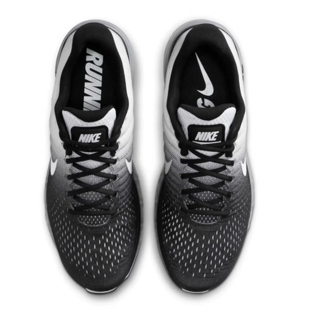 Nike's New Visual Full-Length Air Cushion Comfortable Shock-Absorbing Fitness Daily Men's Running Shoes Air Max Series Lightweight Durable Wear-Resistant Casual Shoes Black and White Gradient Color Trendy Versatile Sneakers a