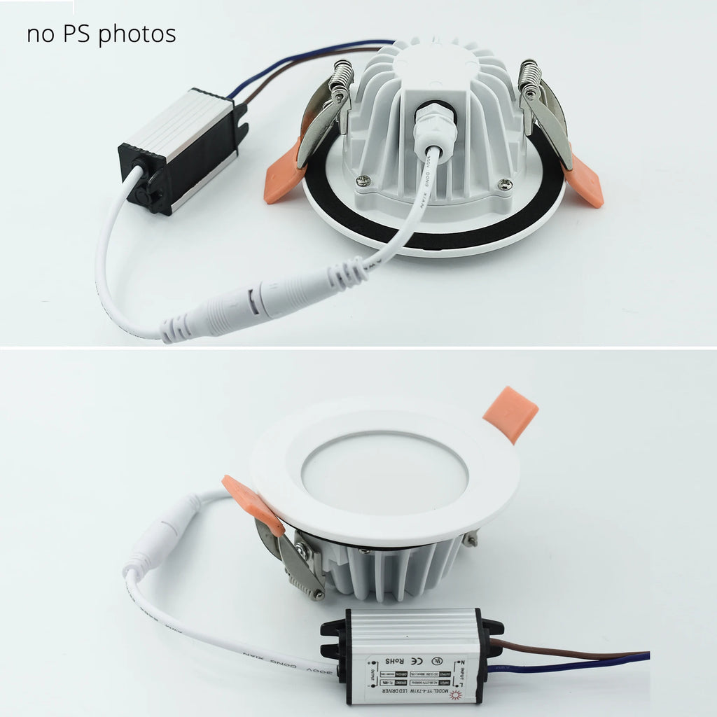 Spot LED IP65 étanche, résistant au feu, downlight 5W 7W 9W 12W 15W pour sauna, hammam, cuisine, salle de bain, avant-toit