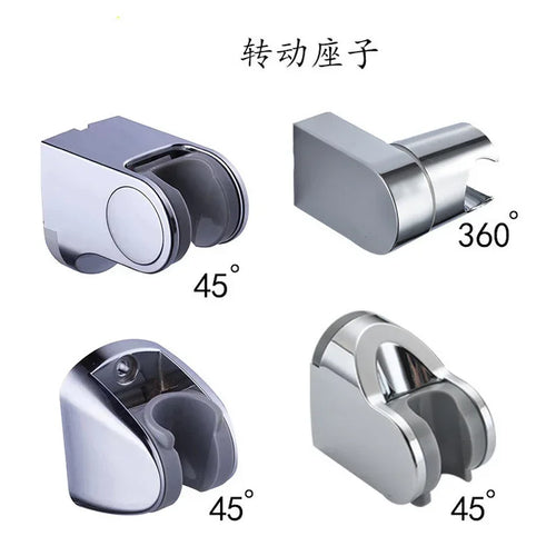 1 support de pomme de douche mural en ABS, supports de montage de douche réglables, base de fixation de pommeau de douche, accessoires de salle de bain