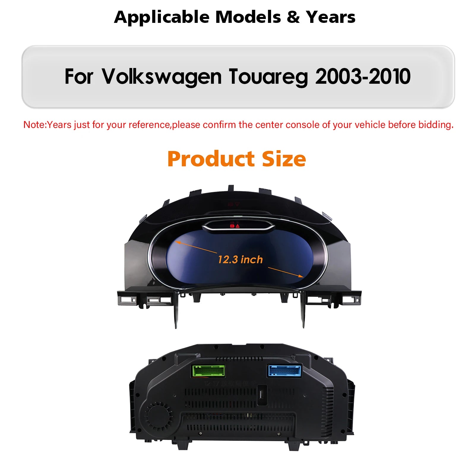 Car Digital Dashboard for Volkswagen Touareg 2003-2010 LCD Panel Speedometer Virtual Cockpit Instrument Cluster Carplay Auto USB