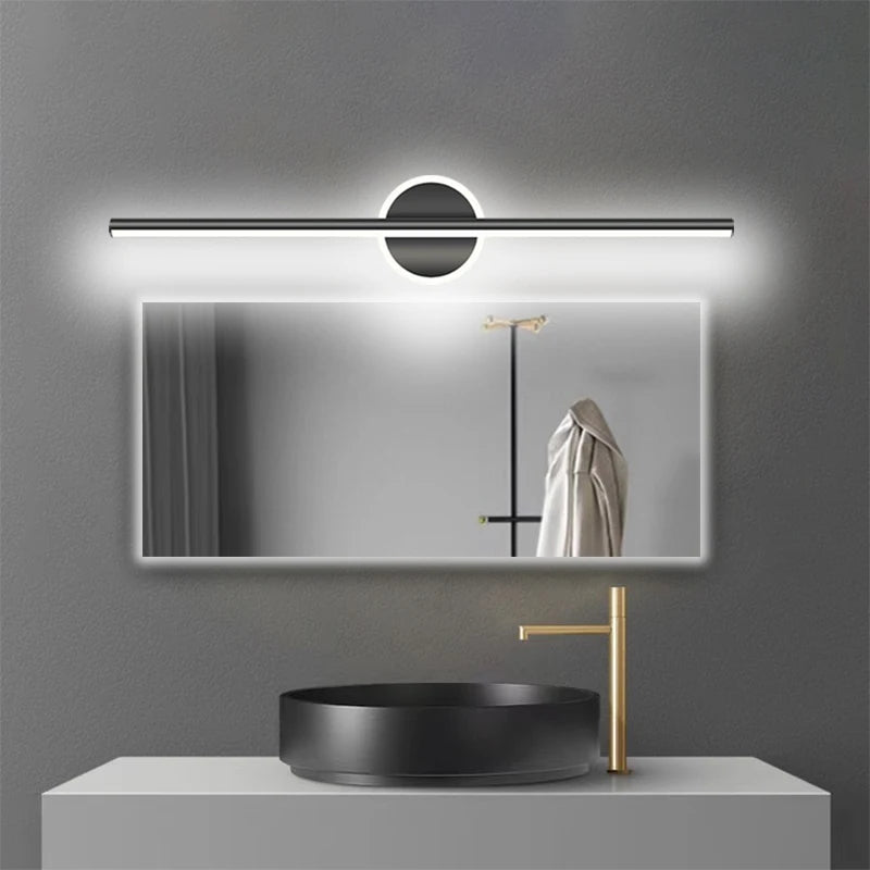 Modern LED Wall Lamp Minimalist Lines Texture Metallic Black Gold For Bedroom Vanity Lighting Bathroom Mirrors Hallways Entryway
