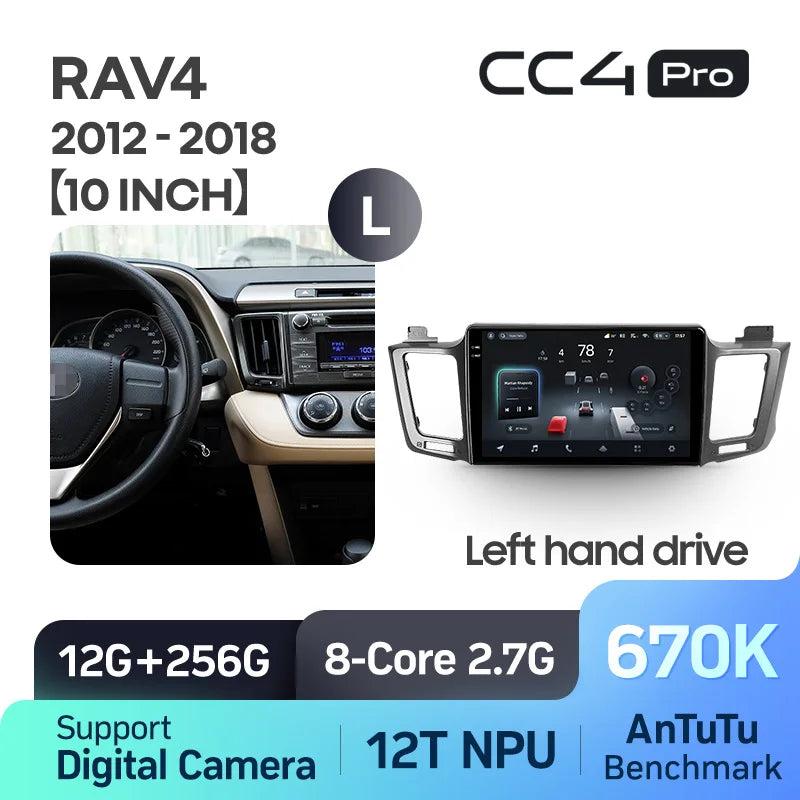 TEYES CC4 PRO For Toyota RAV4 4 XA40 5 XA50 2012 - 2018 CarPlay Android Auto 2DIN Autoradio Radio Multimedia Stereo