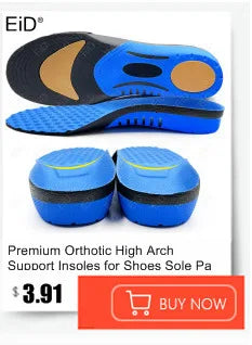 EiD New Arch Support 25mm Orthotic insole Black Leather orthotics Insoles for Flat Foot O/X Leg Corrected Shoe Sole insert pads