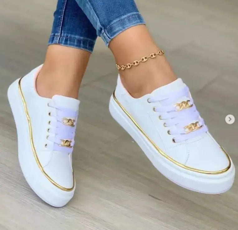 Board shoes women's large women's low-heeled lace-up small white shoes women's casual single shoes tide