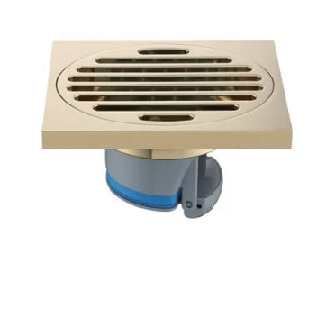 Drain de sol invisible en cuivre or rose multicolore, laiton anti-odeurs, incrusté de briques, pour douche de salle de bain, long dispositif anti-odeurs dissimulé