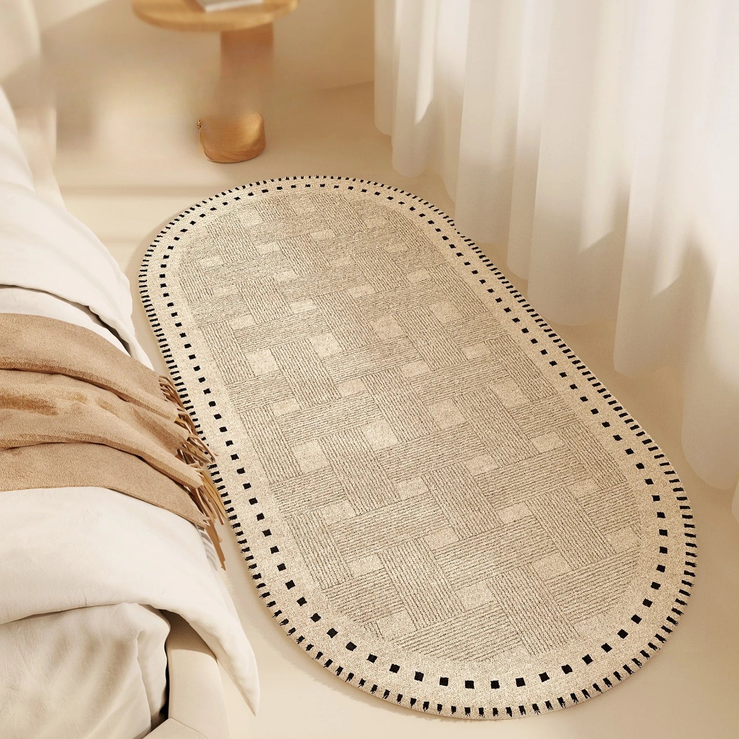Modern Style Rugs for Bedroom Fluffy Soft Living Room Decoration Simple Carpet Thick Plush Bedside Floor Mat Washable Lounge Rug