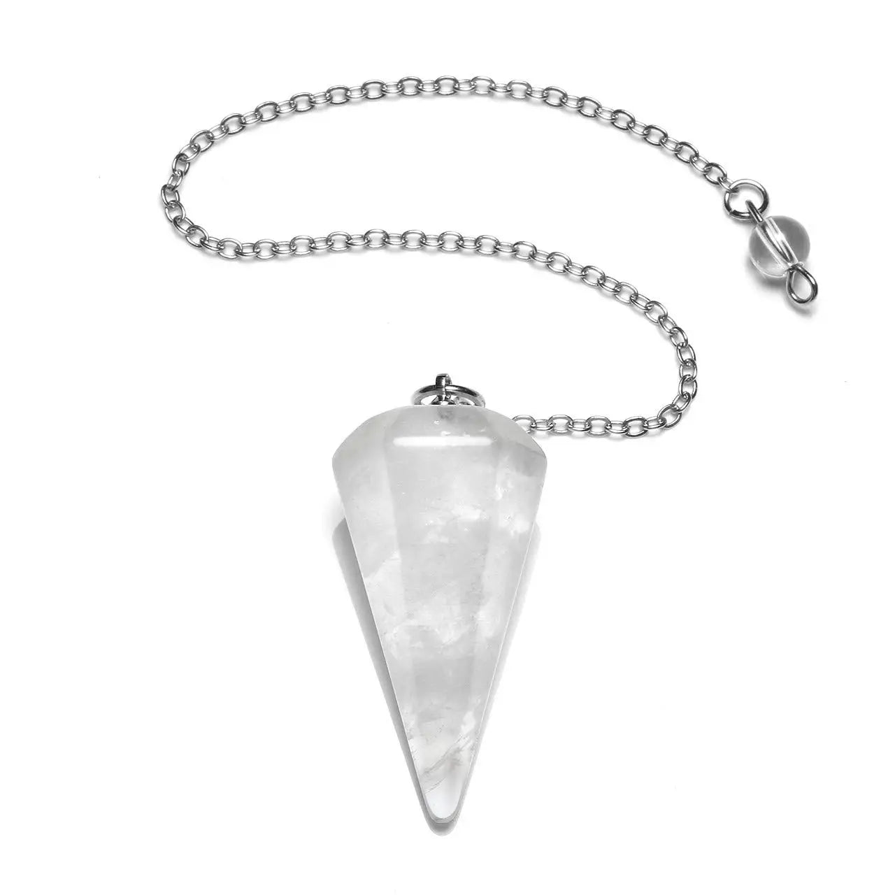 Amazonite Stone Natural Gem Stone Crystal Pendulum for Divination Answer Chakra Cone Amethysts Clear Pink Quartz Pendulos x226