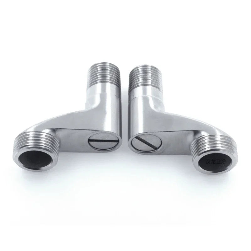 Robinet d'angle réglable en largeur, pièce adaptatrice de robinet de douche de remplacement, accessoires de salle de bain muraux en acier inoxydable, 2 pièces/ensemble