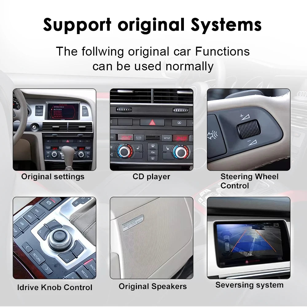 8.8inch Android 14 For Audi A6 C6 2005 - 2008 MMI 2G 2009 - 2011 MMI3G Car Radio Multimedia Player Navigation GPS Stereo CarPlay