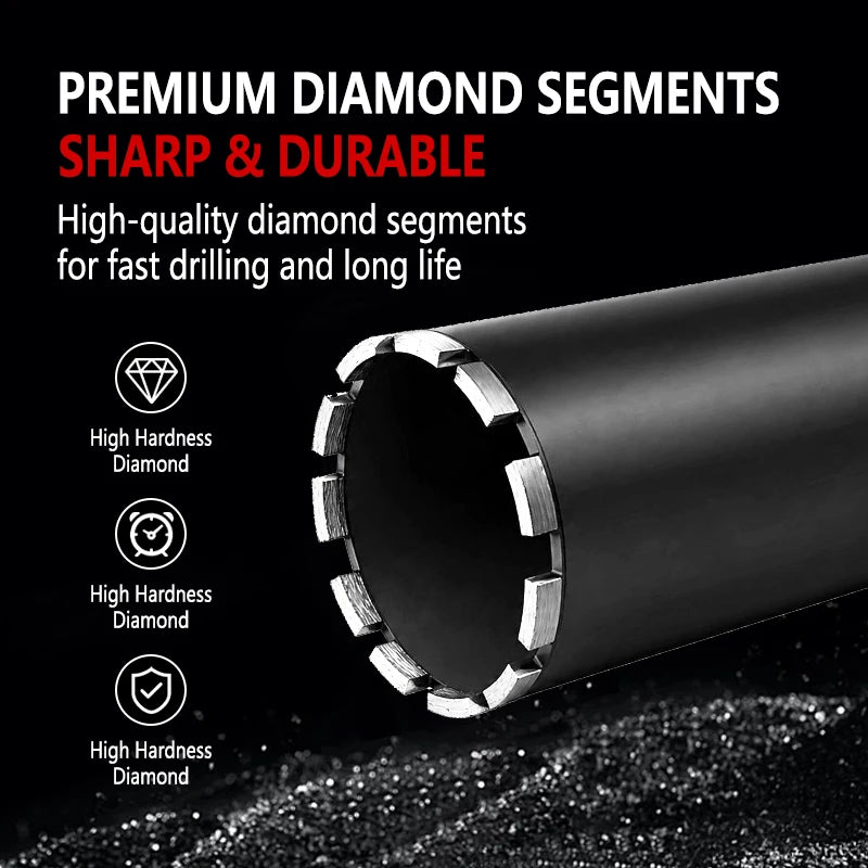 LAANCI laser weld Diamond Core Drill Bit for Reinforced Concrete – Diameter 25-254mm,400mm Total Length M22 Threaded Connection