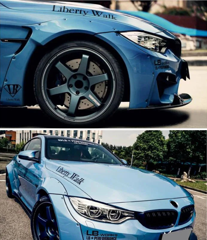Performance Liberty Walk LB Rising Wide-bodied Modified Racing Bumper Sticker Reflective Car Window Hood Body Vinyl Decal
