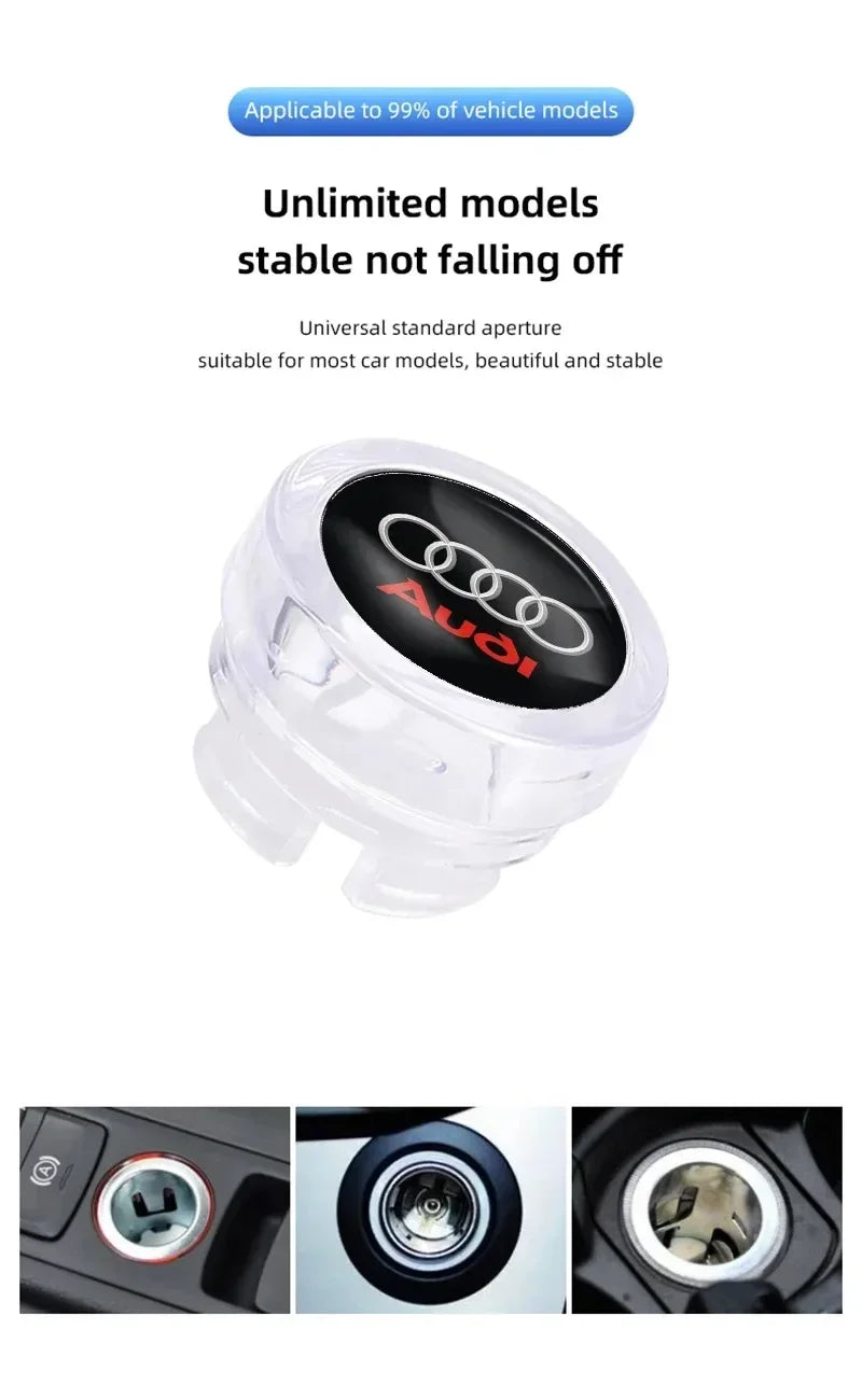 For Audi A1 A2 A3 A4 A5 A6 A7 A8 Q1 Q2 Q3 Q4 Q5 Q6 Q7 Q8 TT RS6 S5 B9 C6 B6 Car Cigarette Lighter Cover DustProof Decoration Cap