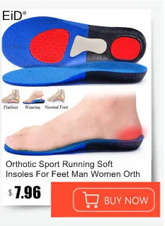 EiD New Arch Support 25mm Orthotic insole Black Leather orthotics Insoles for Flat Foot O/X Leg Corrected Shoe Sole insert pads