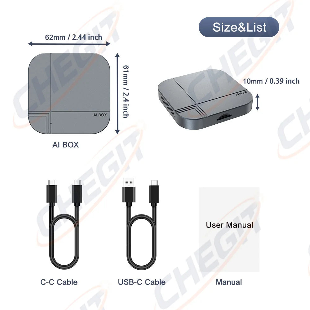 Android Smart AI Box 4G+64G/2G+32G Wireless CarPlay Android Auto TV Box For Youtube Netflix For VW Nissan Toyota Hyundai Ford