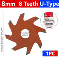 U/V-type 6/8/12 Teeth Aluminum-plastic Plate 90° Folded Right-angle Cutting Blade, Round Bottom carving Disc Woodworking Tools