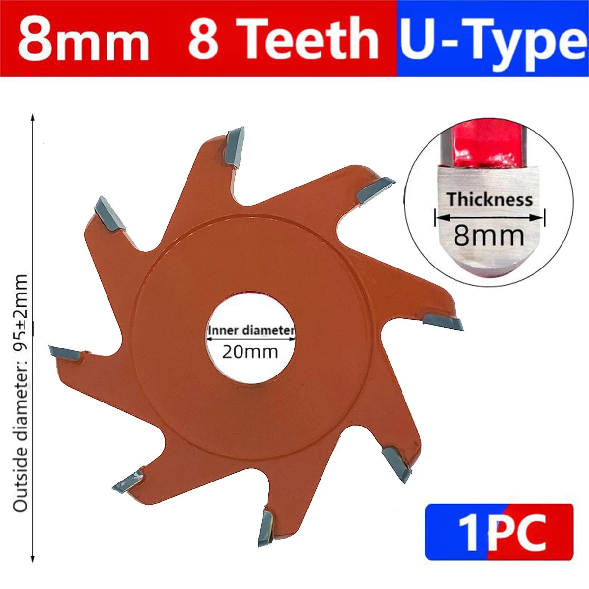 U/V-type 6/8/12 Teeth Aluminum-plastic Plate 90° Folded Right-angle Cutting Blade, Round Bottom carving Disc Woodworking Tools