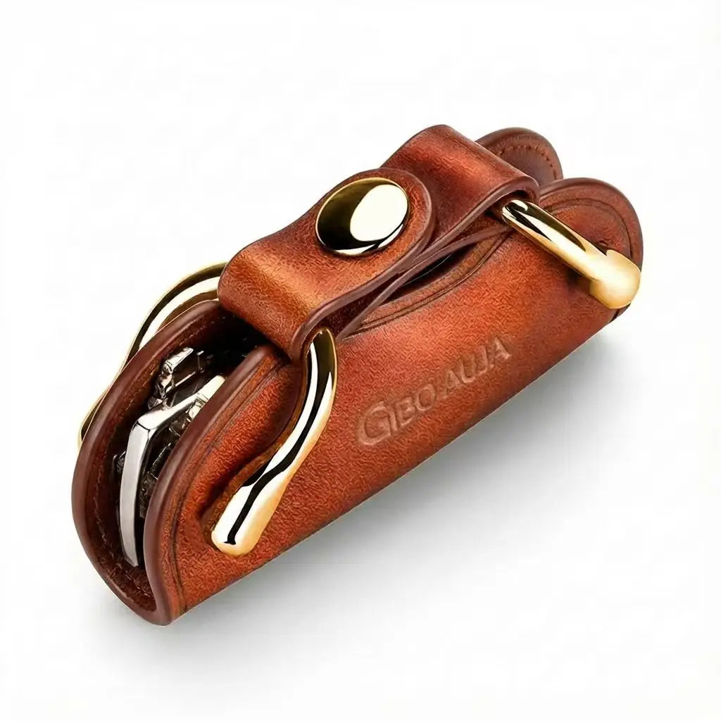 Brand New 100% Genuine Leather Smart Key Organizer Holder Key Chain Key Wallet Creative Travel Man Woman Gift