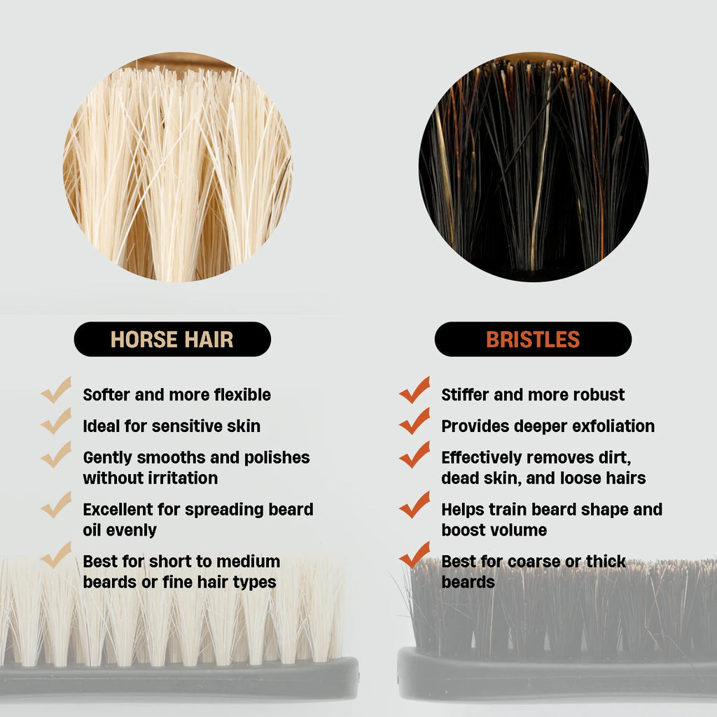 1/2pcs Professional Barber Hair Cleaning Brush Men Horse Hair/Boar Bristle Brush Beard Brush Neck Duster Broken Hair