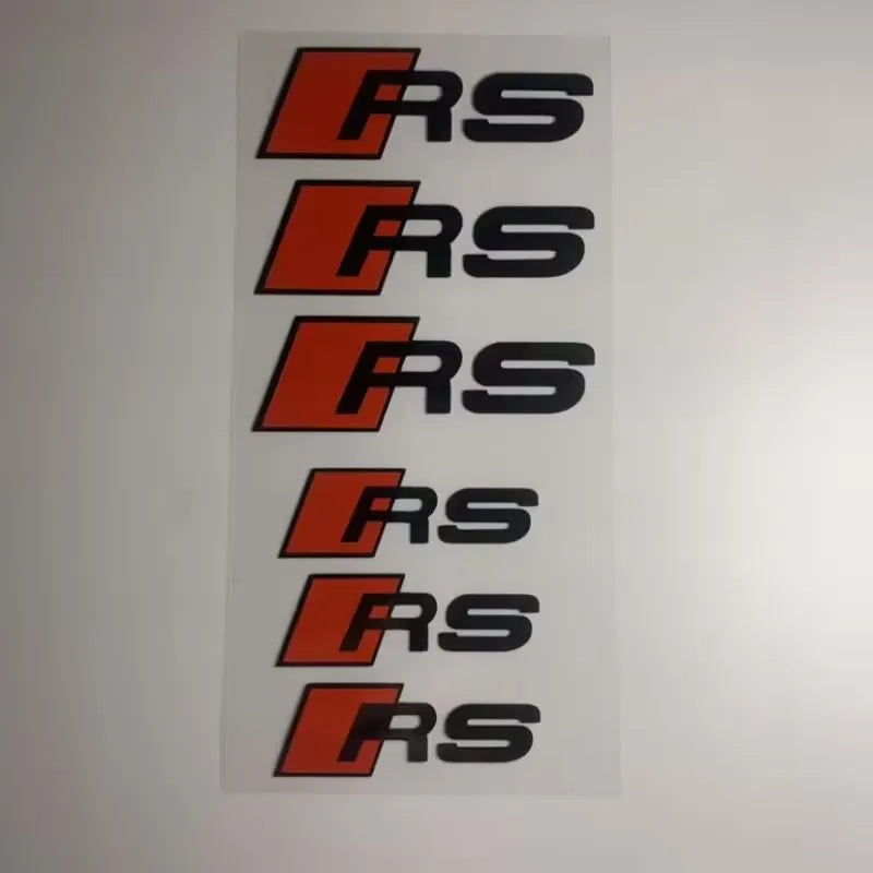 6PCS High Temperature Resistant Brake Modification Sticker For Audi S3 S4 S5 S6 S7 S8 S RS A3 A4 B8 8P 8V A6 C7 A5 Q5 B7 B6