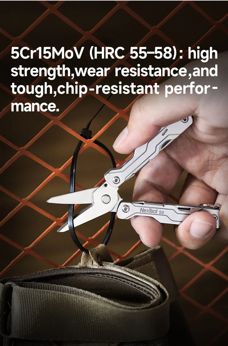 NexTool Mini Sailor Scissors S0 8-In-1 Micro Multitools Keychain EDC Portable Mini Pocket Scissors Outdoor Emergency Hand Tools