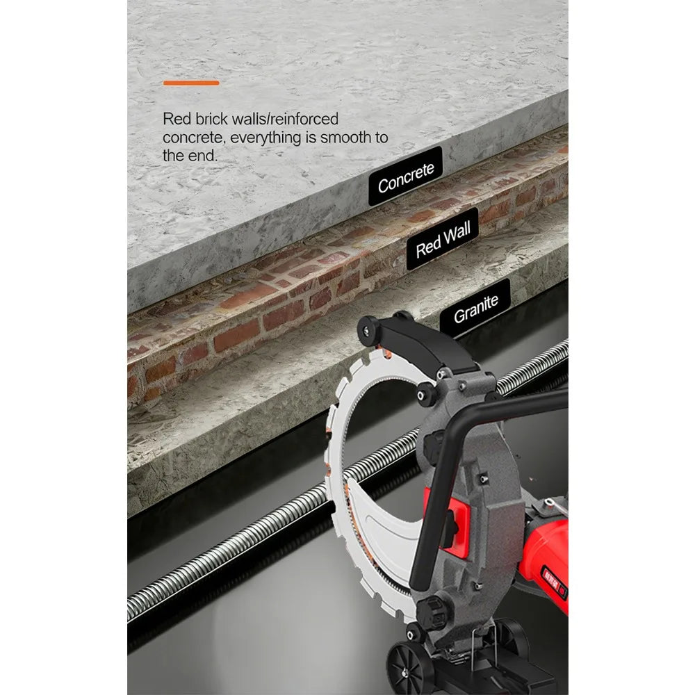 300/400/500mm Concrete Ring Saw with D-Shaped Ergonomic Handle Electric Wall Cutter for Reinforced Concrete Wet Cutting Work